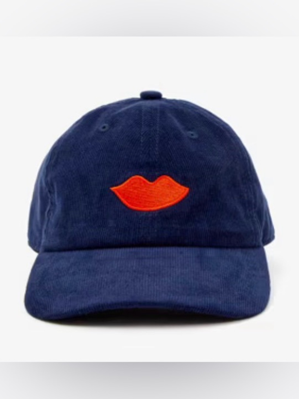 Clare V. Navy with Poppy Lips Baseball Cap